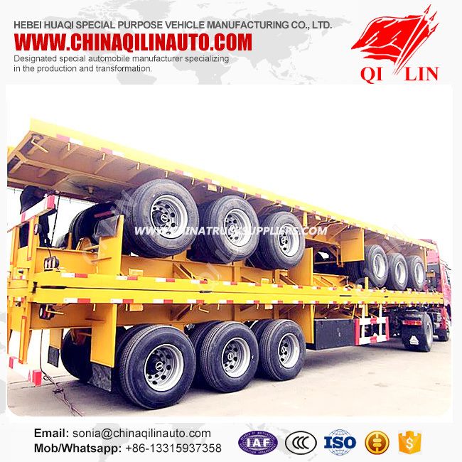 20FT 40FT Container/Utility/Cargo Flatbed/Platform Truck Semi Trailer Images 1