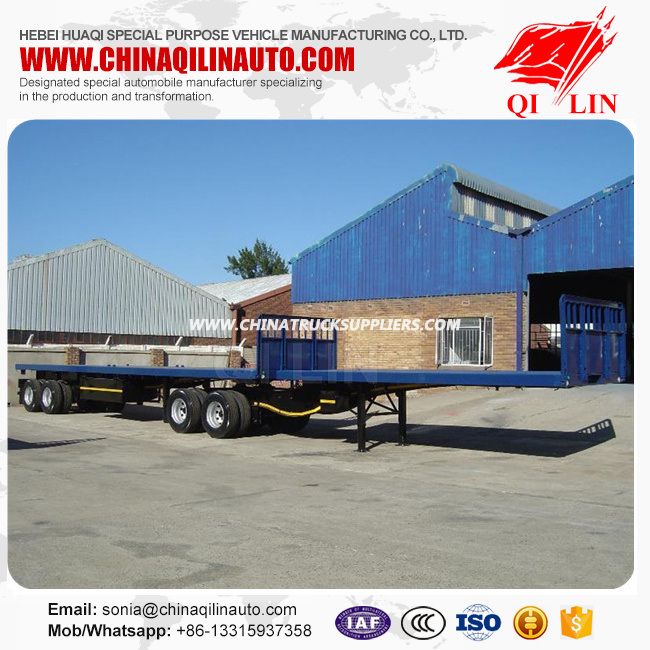 Two Axles Superlink Truck Flatbed Semi Trailer Images 1