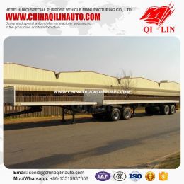 2 Axle Interlink Flatbed Truck Semi Trailer with Fifth Wheel