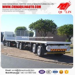 2 Axle Flat Deck Container Truck Surperlink Semi Trailer