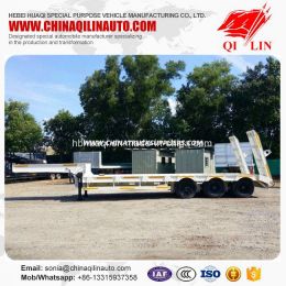 Heavy Duty Tri-Axle 60t Low Flatbed Semi Trailer for Sale