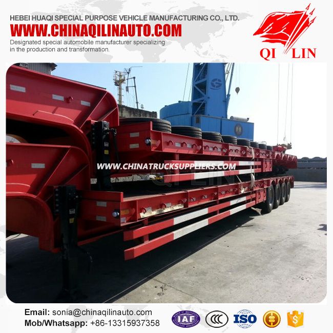 4axle Heavy Duty Lowbed Semi Trailer 