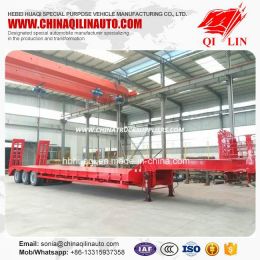 3 Axis Low Flat Bed Trailer for Building Machinery Transpot