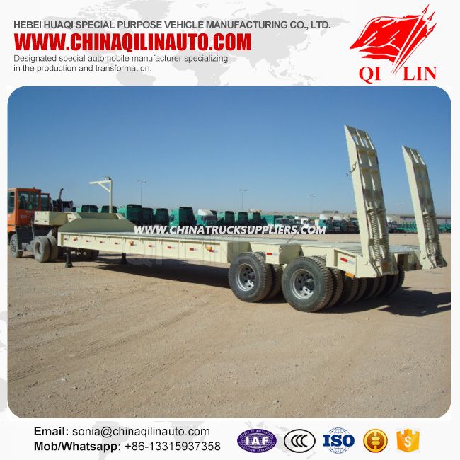 2 Axles 30 Ton Low Loader Truck Trailer for Sale 