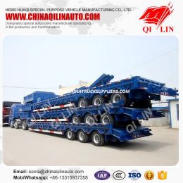 3 Axles 60tons Heavy Duty Low Bed Lowboy Truck Trailer