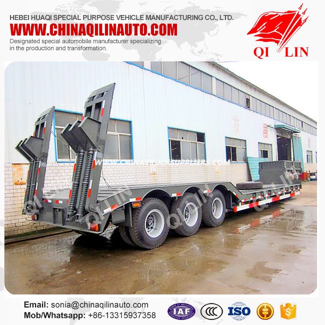 13m 3 Axle Lowboy Semi Truck Trailer for Sale 