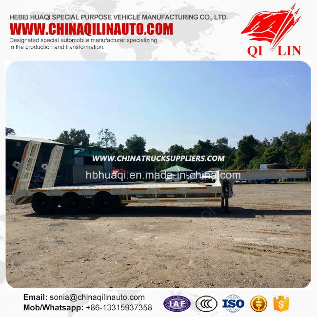 China Factory Price Extendable Low Flatbed Semi Trailer for Sale 