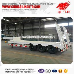 Good Quality Carbon Steel 60t Payload Low Flatbed Semi Trailer