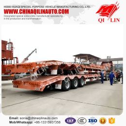Triple Axles Low Loader Truck Trailer with Mechanical Suspension