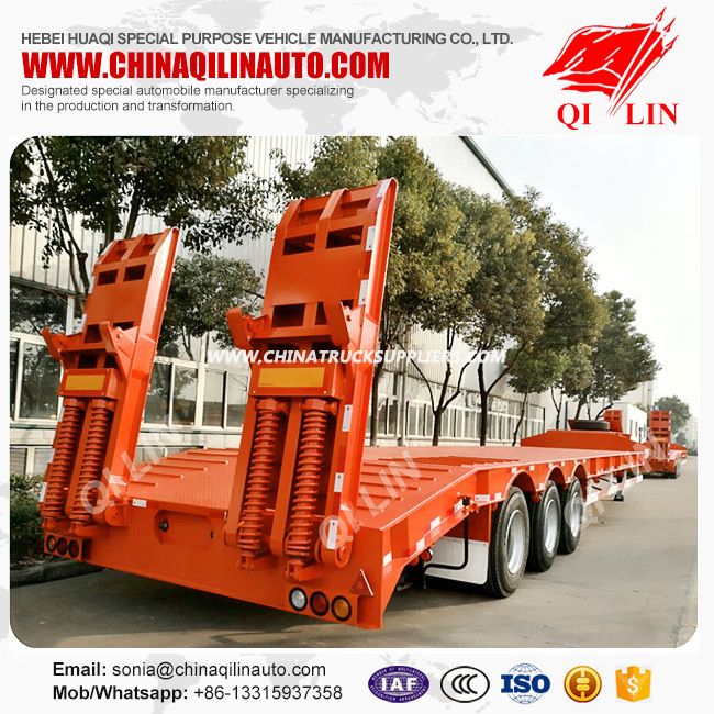 17meters Low Bed Truck Semi Trailer with German Suspension 