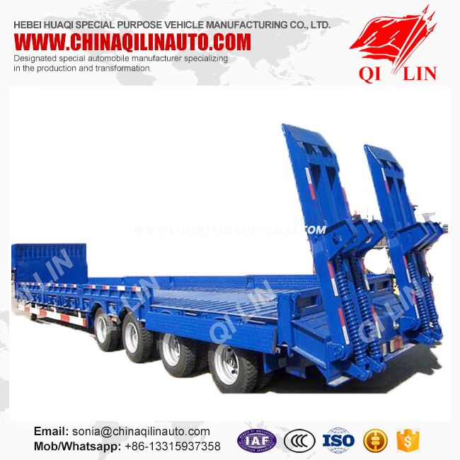 4 Axles Heavy Duty Lowbed Trailer/Gandola Remolque 