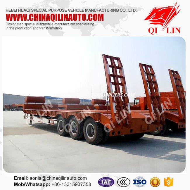 ISO SGS CCC Approved Low Bed Semi Trailer From Manufacturer 