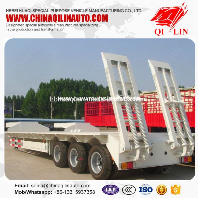 Hydraulic Low Bed Semi Trailer with Mechanical Suspension 