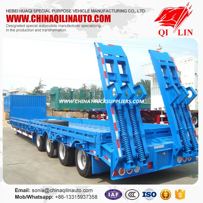 Four Axles 80ton Capacity Low Loader for Tanzania Market 