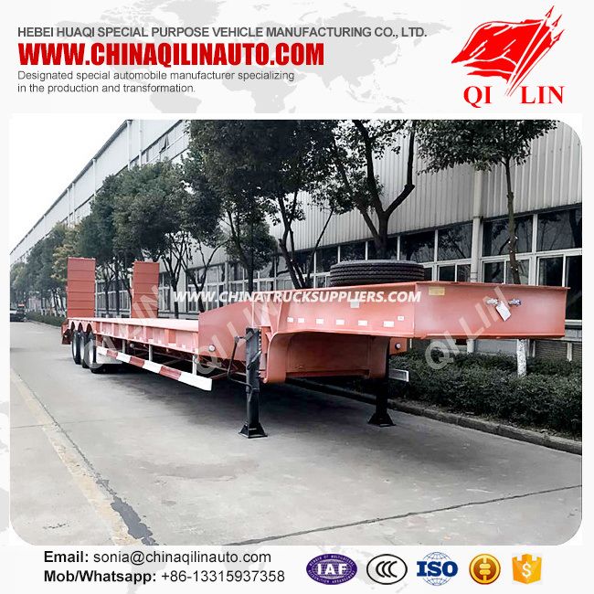 80ton Tri-Axle Low Loader for Excavator Loading 