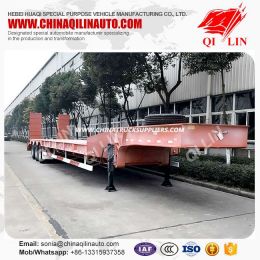 80ton Tri-Axle Low Loader for Excavator Loading