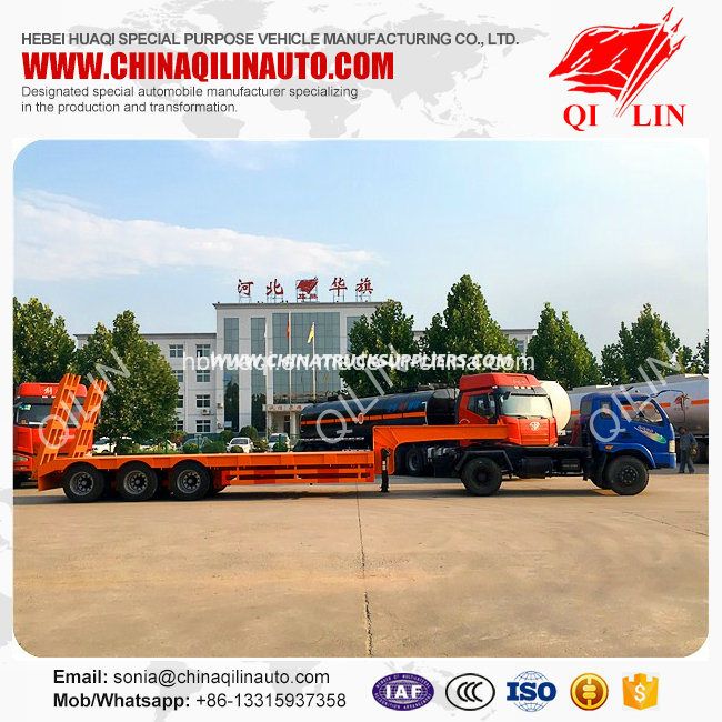 China Manufacture 3 Axles 50 Tons Low Bed Tow Truck 