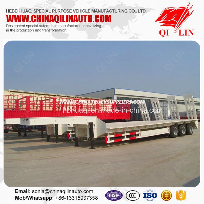 Heavy Duty Transport Low Loader Trailer with Gooseneck 