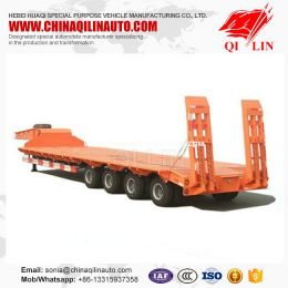 80-100ton 4 Axles Capacity Low Loader Trailer with Manual Ladder