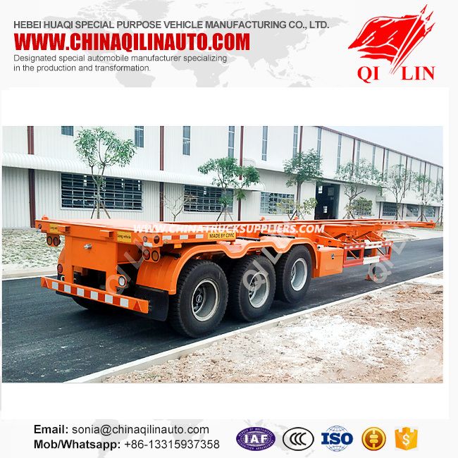 2*20FT Container Loading Skeleton Trailer with Competitive Price 