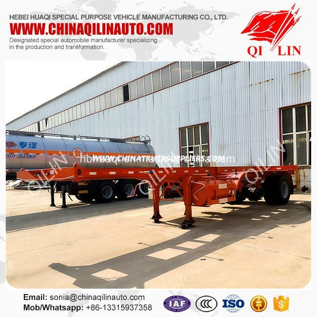 Factory Wholesale 3 Axles 30FT Container Skeleton Semi Trailer 