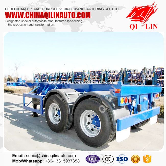 Heavy Truck 20FT Double Axles Skeleton Trailer for Kenya 