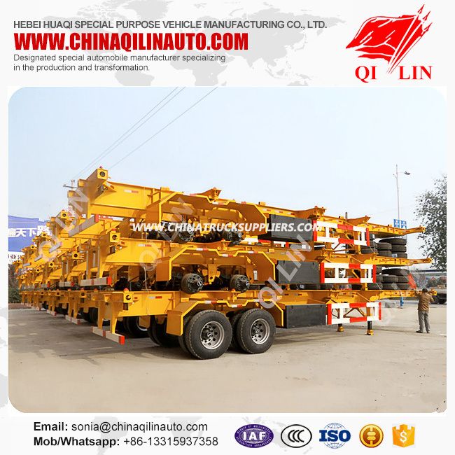 China Heavy Duty 20feet Frame Semi Trailer for Sale 