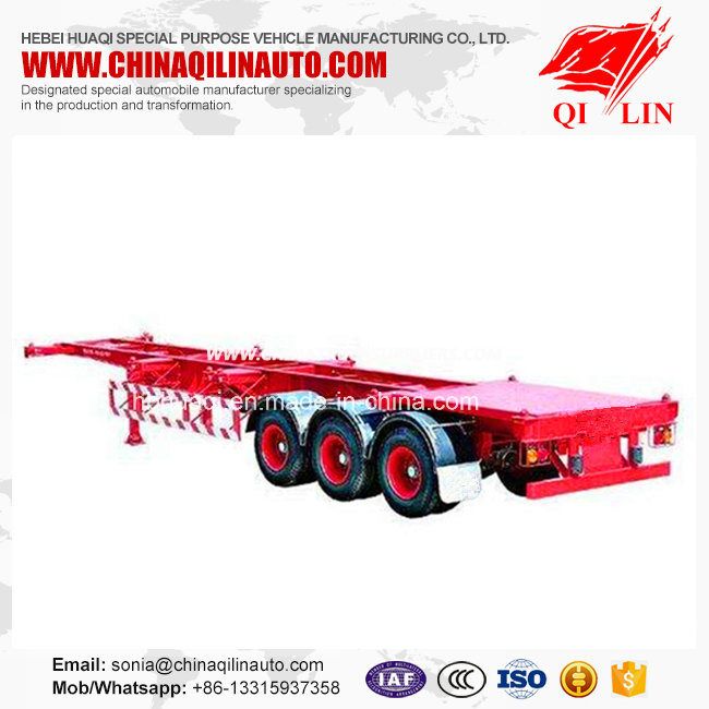 Hot Sale 3 Axles 40FT Skeleton Semi Trailer with Gooseneck 