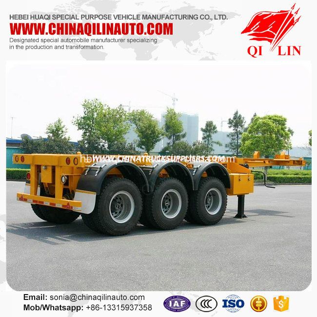 3 Axles 40FT Skeleton Semi Trailer with Competitive Price 