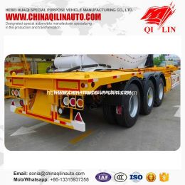 Frame Structure Platform Truck Trailer for 40FT Container Loading