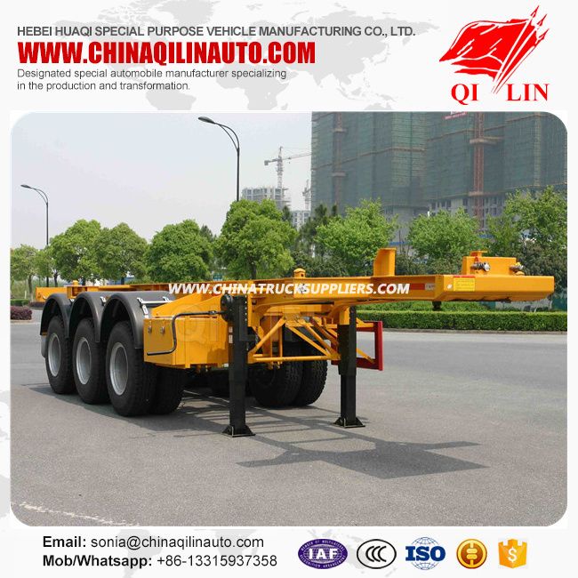 2/3 Axles Skeleton Chassis Trailer for Contrainer Cargo 