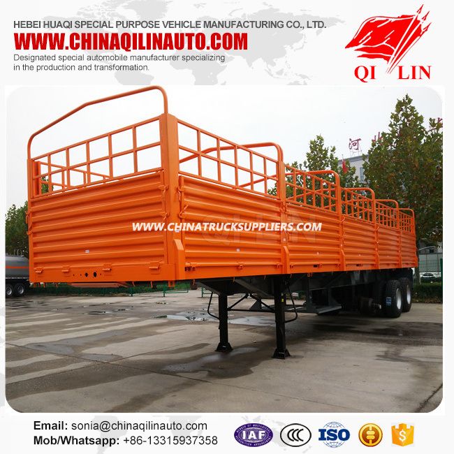 40FT 3 Axle Stake Semi Trailer for Sale 