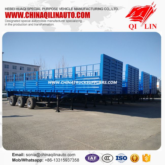 Superlink Stake Trailer with Super Single Tyre for Sudan 