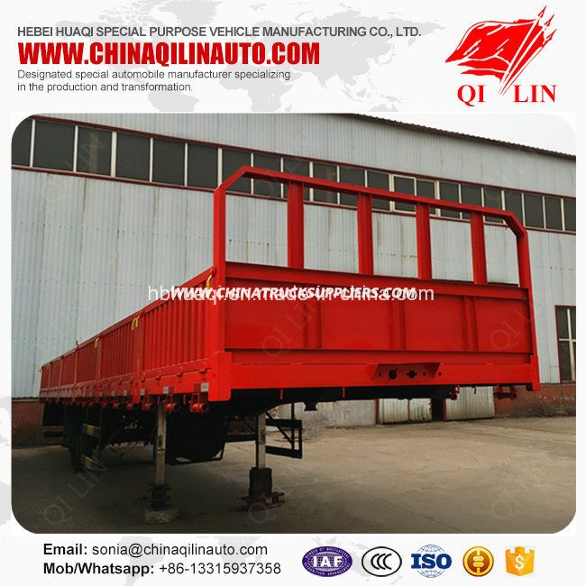 60 Tons Container Dropside Flatbed Semi Trailer for Africa 