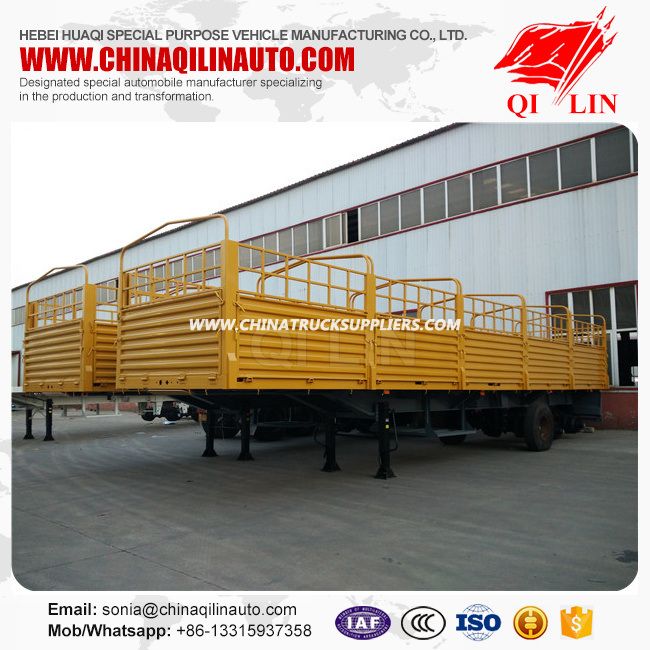 Heavy Duty Side Wall Open Trailer with Fence 