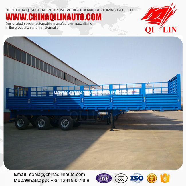 Hot Sale 30ton- 50ton 3 Axle Stake House Semi Trailer 