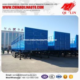 3 Axles Super Single Tyre Stake Utility Semi Trailer