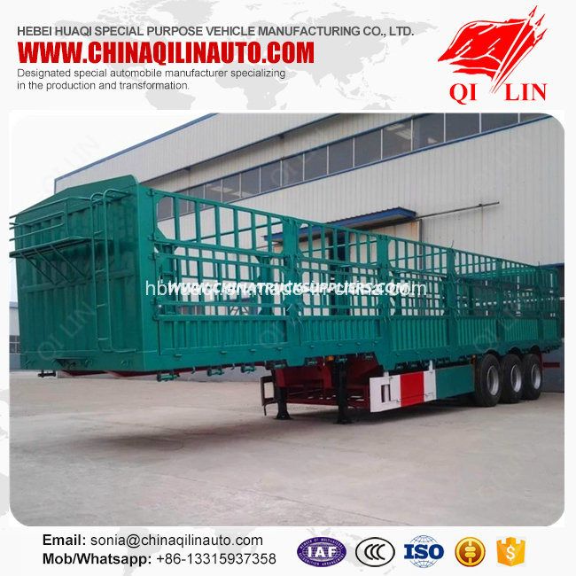 Stake Fence Container Semi Trailer for Domestic Animal Loading 