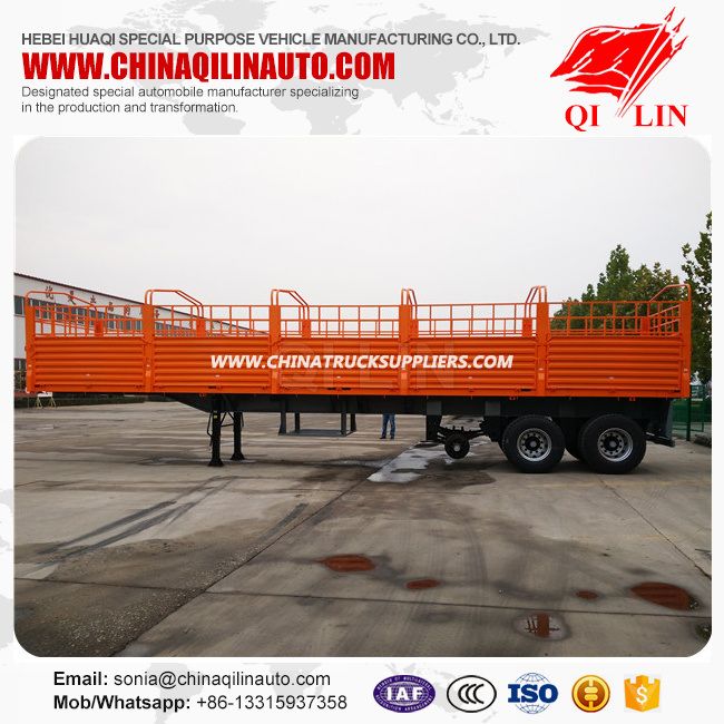 Tri-Axle Heavy Truck Stake Semi Trailer 