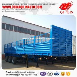 China Manufacturer 40-65t 3 Axle Side Wall Fence Semi Trailer