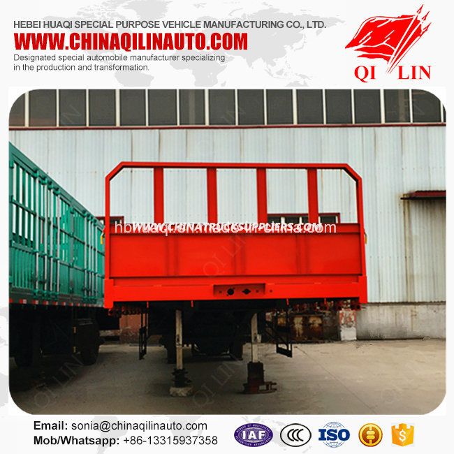 12 Meters Length Side Wall Open Tailgate Semi Trailer 