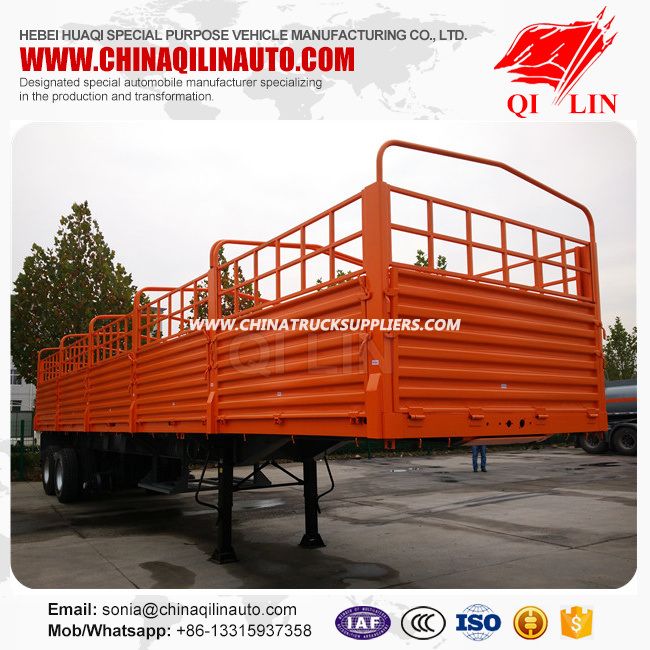 Heavy Duty Drop Side Semi Trailer for Sale 