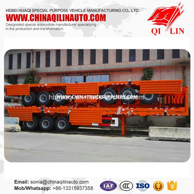 Max Payload 60tons Low Bed Semi Trailer for Cheaper Sale 