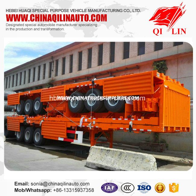 Factory Direct Supply with Fuwa Axle Low Bed Semi Trailer 