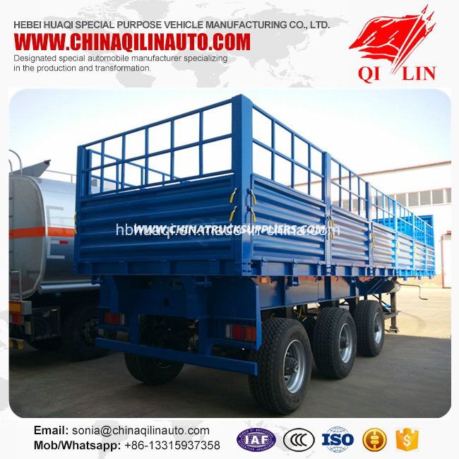 Side Wall Drop Semi Trailer with Mechanical Suspension 