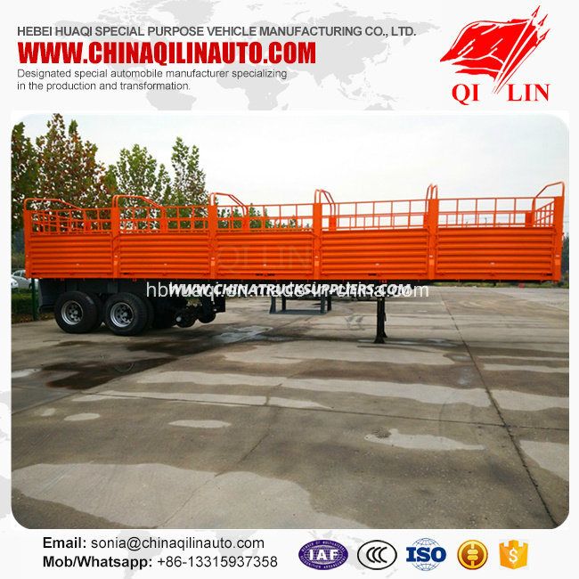 Customer Design Steel High Board Fence Semi Trailer 