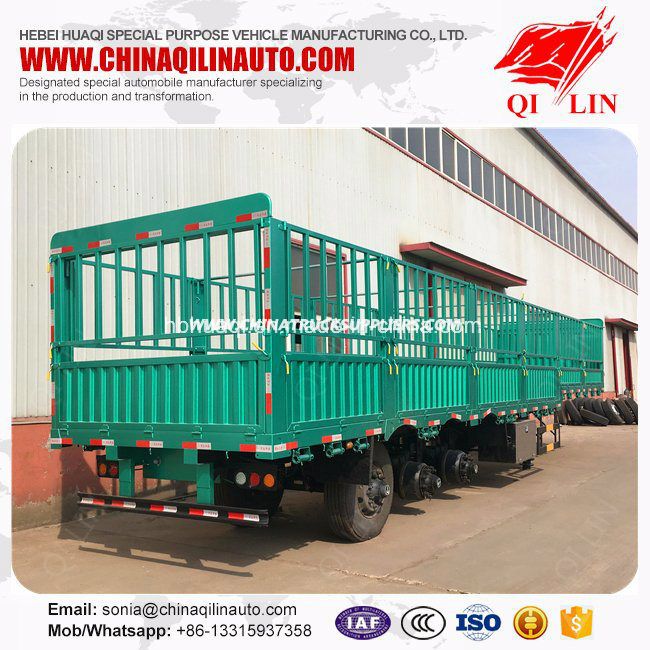 Cargo Transport High Strength Steel Side Wall Fence Semi Trailer 