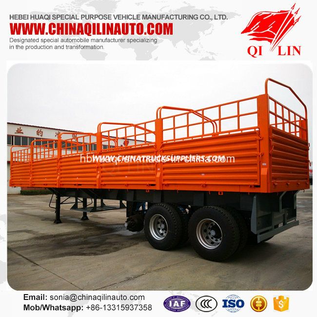 Drop Side Utility Cargo Trailer with 12 Wheels 