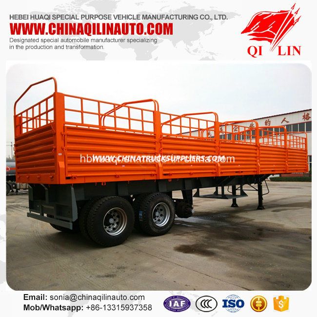 Cargo Box Skeletal Semi Trailer with Spare Tire Rack 