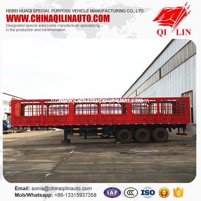 China Hebei Low Price 3 Axles Skeletal Van Semi Trailer 